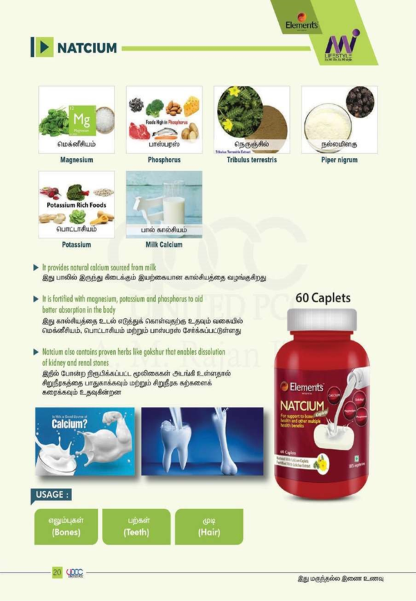 Elements Wellness Natcium 60caplets - Image 2