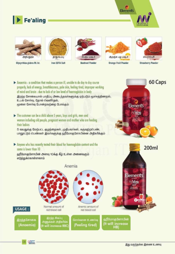 Elements Wellness Fealing 60 Capsules - Image 2